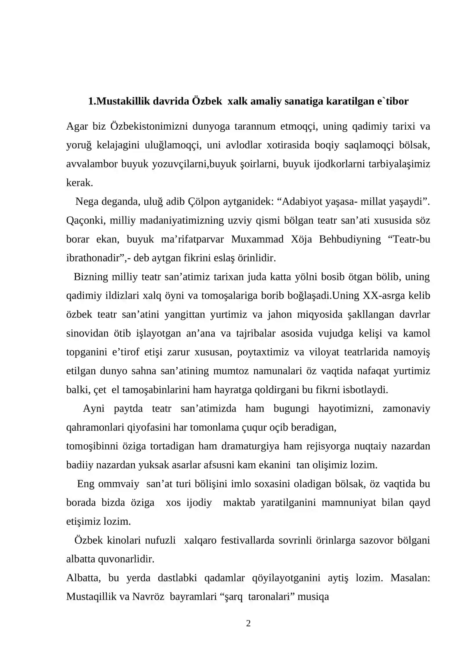 Xalq amaliy san’ati tarixi 2