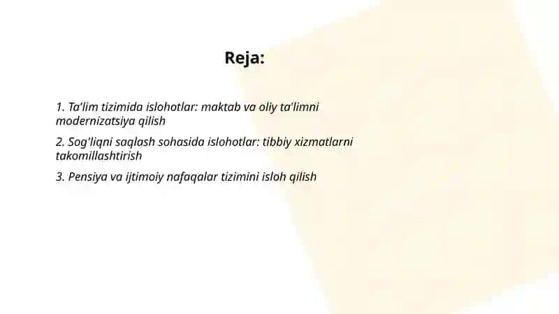 Ta'lim tizimida islohotlar: maktab va oliy ta'limni modernizatsiya qilish 2