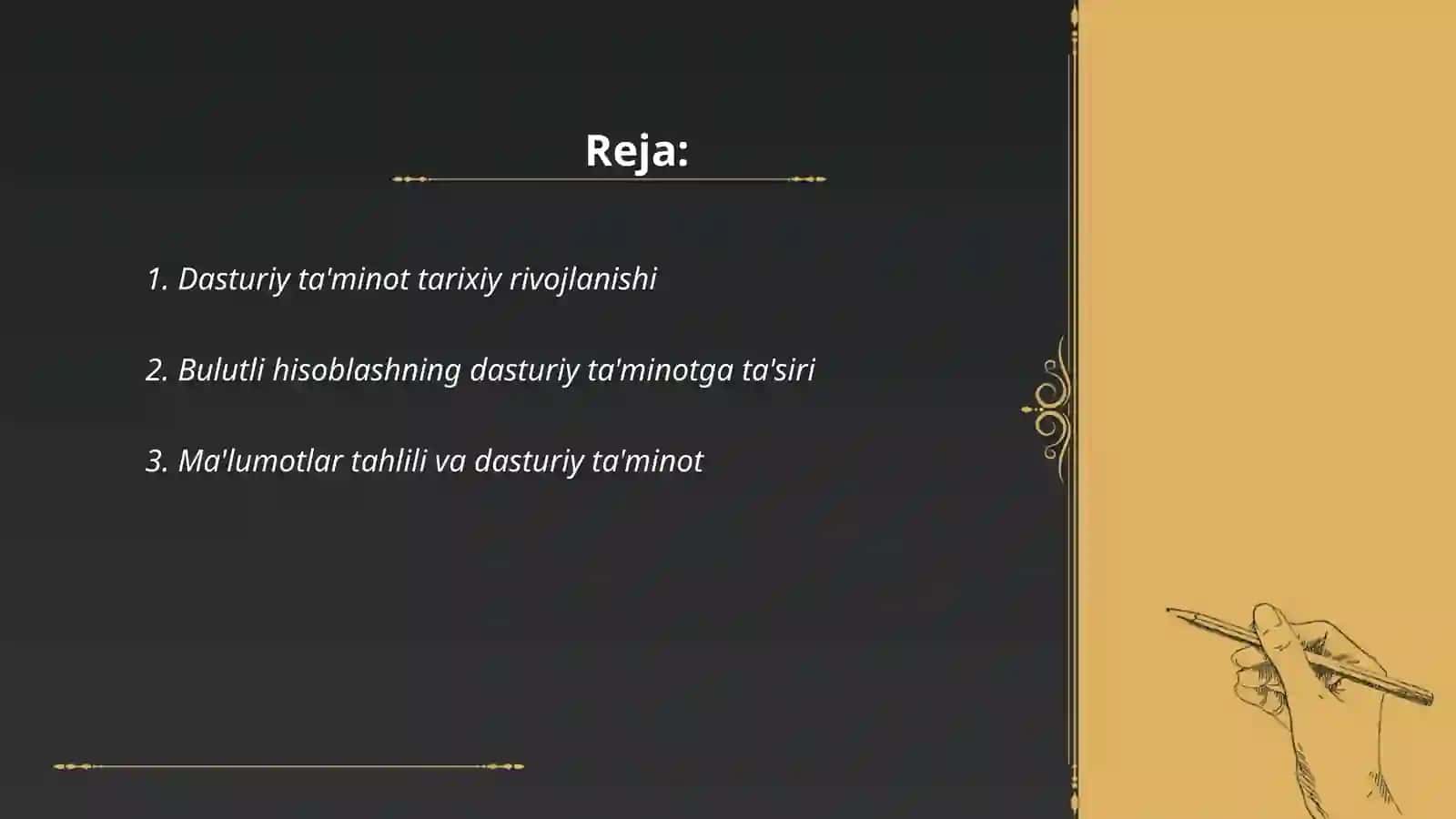 Dasturiy ta'minot va uning rivojlanib borish tedensiyalari 2