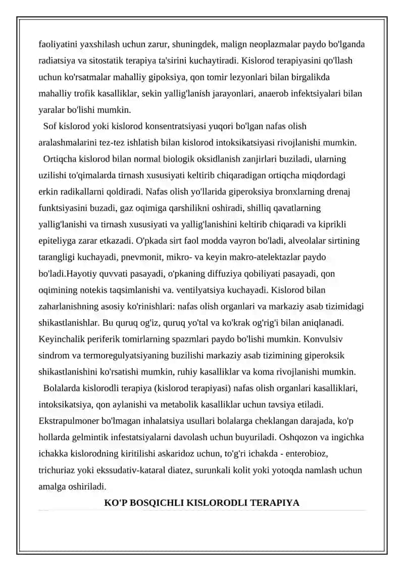 Oksigenoterapiya usullari 2