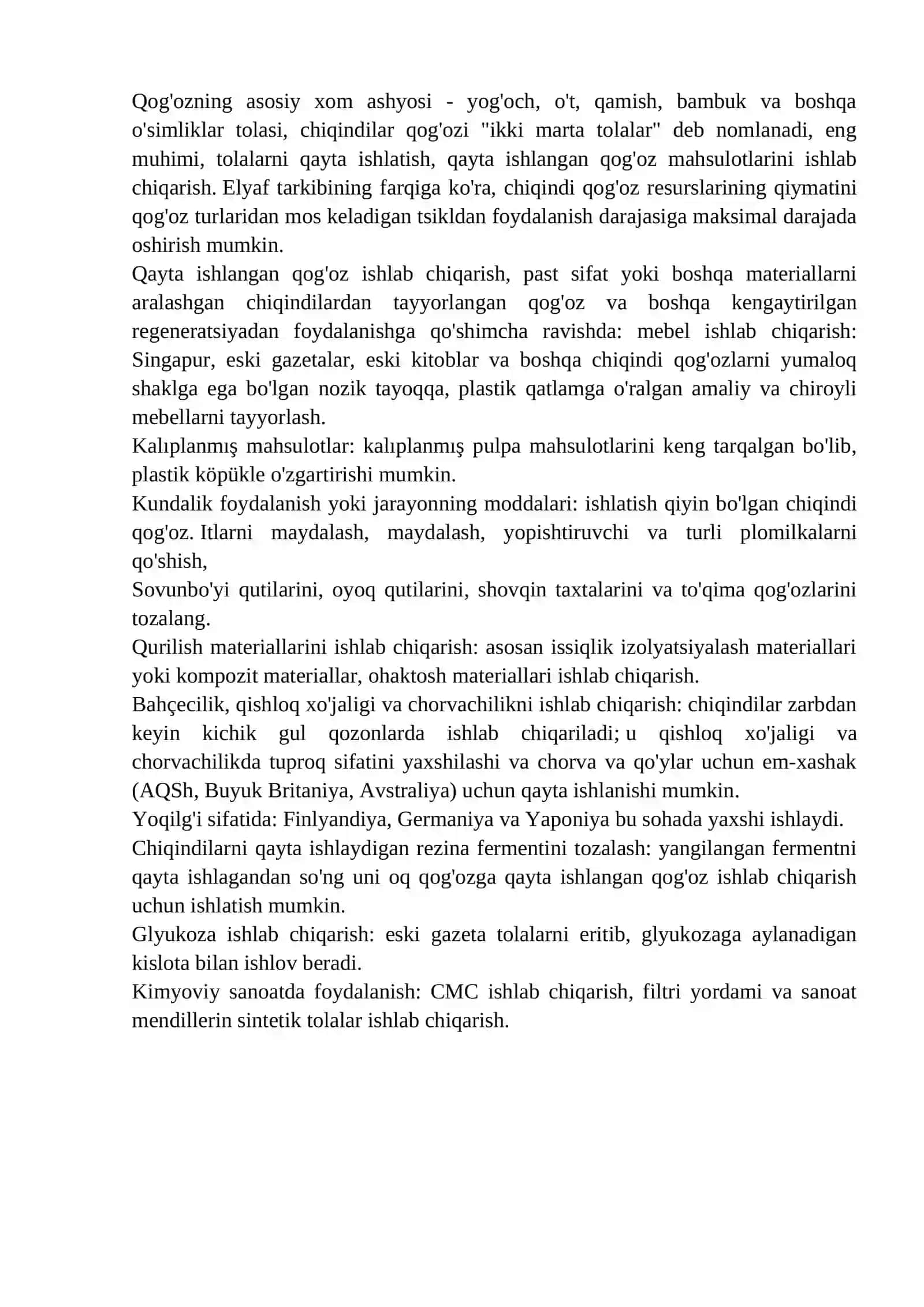 CHIQINDILARDAN QURILISH MATERYALLARI ISHLAB CHIQARISH 2