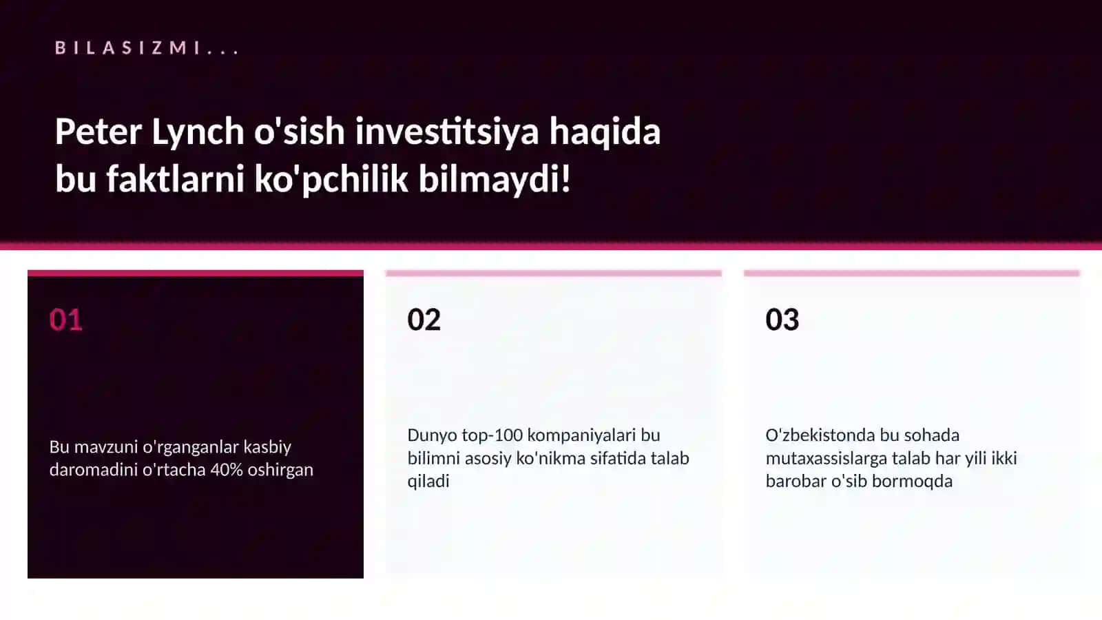 Peter Lynch o'sish investitsiya 2