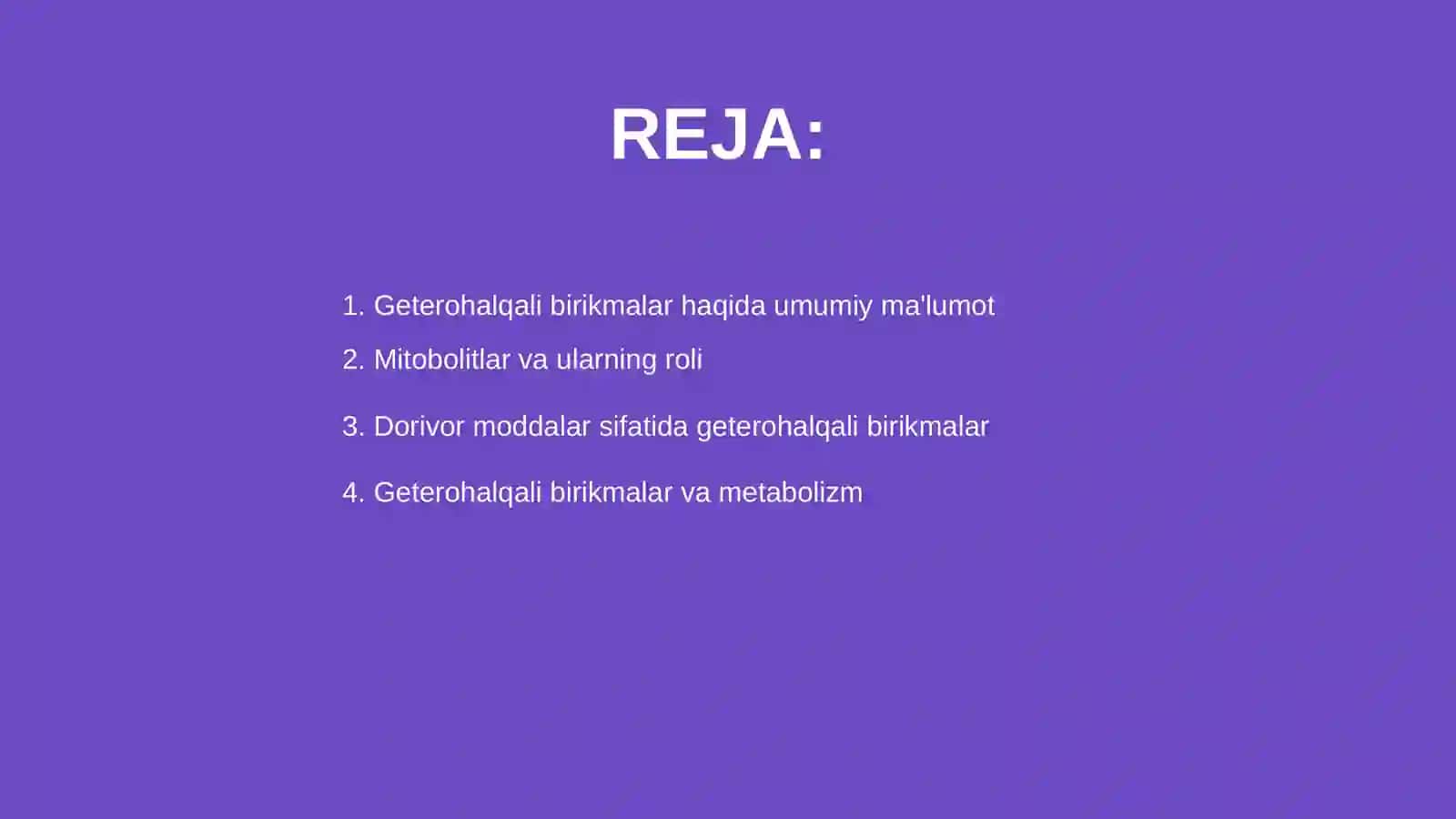 Geterohalqali birikmalar mitobolitlar va dorivor moddalar sifatida 2
