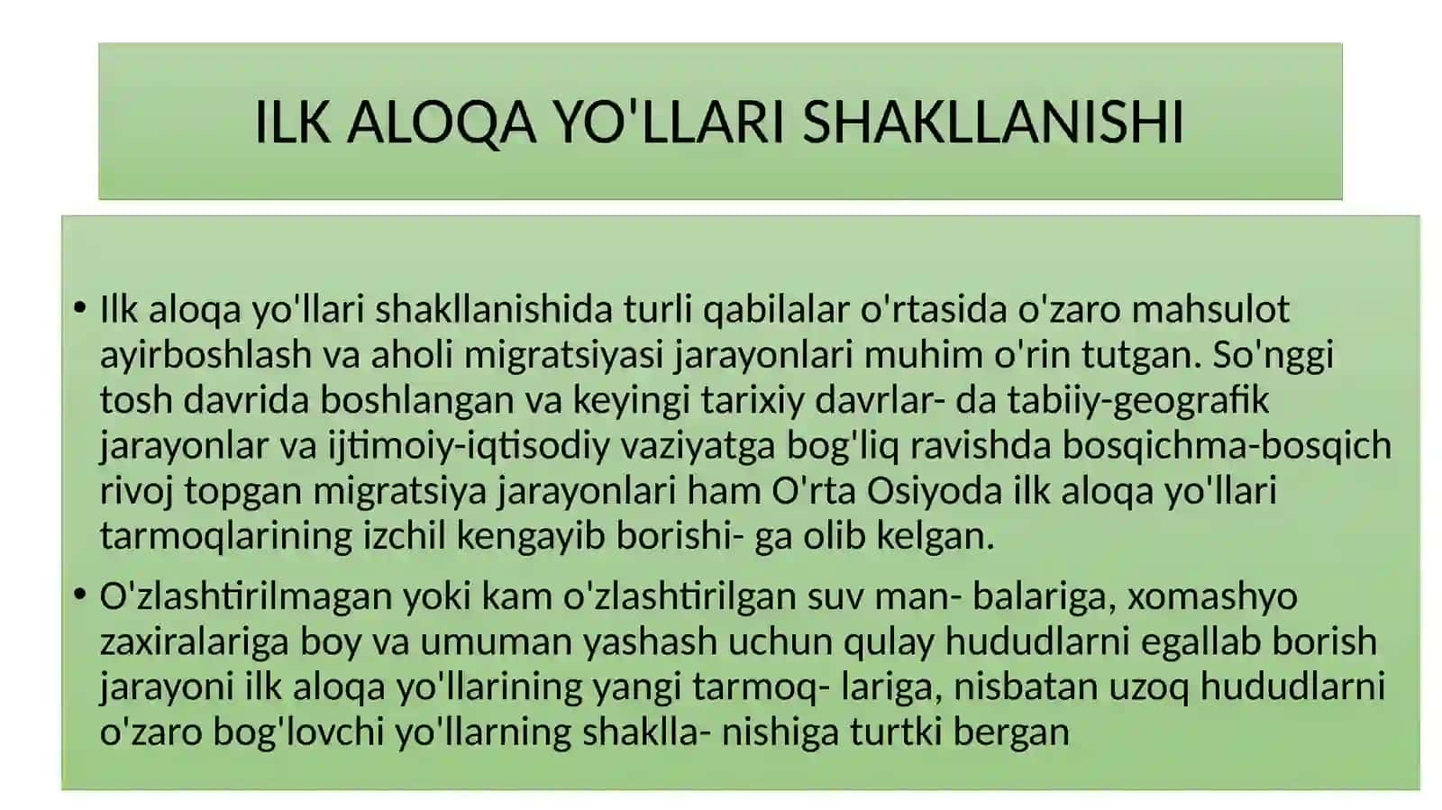 Buyuk Ipak Yo'li-Muloqot vahamkorlik yo'li 2