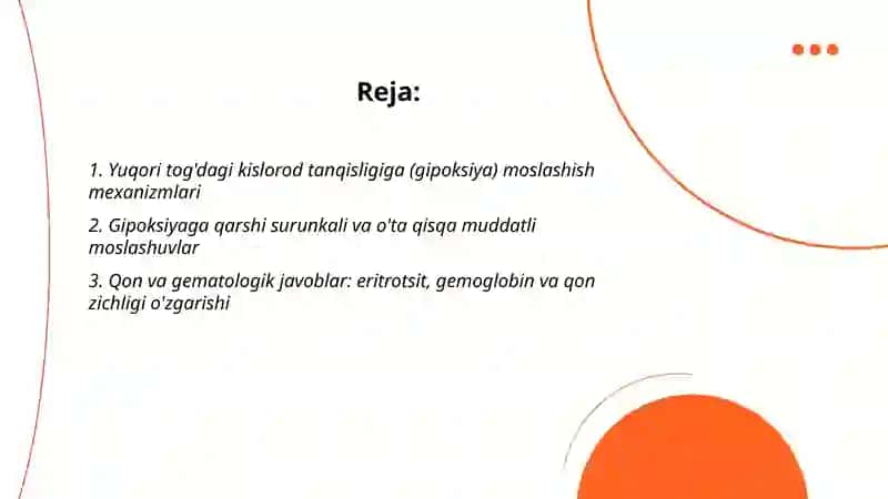 Yuqori tog' sharoitiga moslashish 2