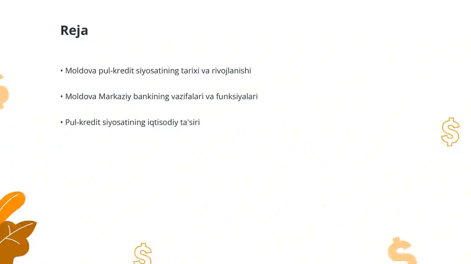 Moldova pul-kredit siyosatini amalga oshiruvchi organ va uning davlat iqtisodiyotida tutgan orni 2