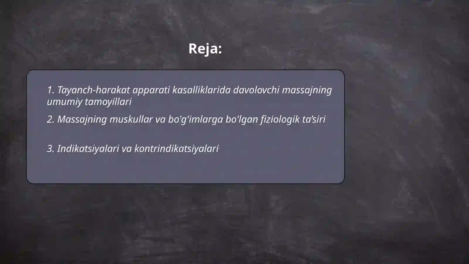 Tayanch-harakat apparati kasalliklarida davolovchi massajning qo'llanilishi 2