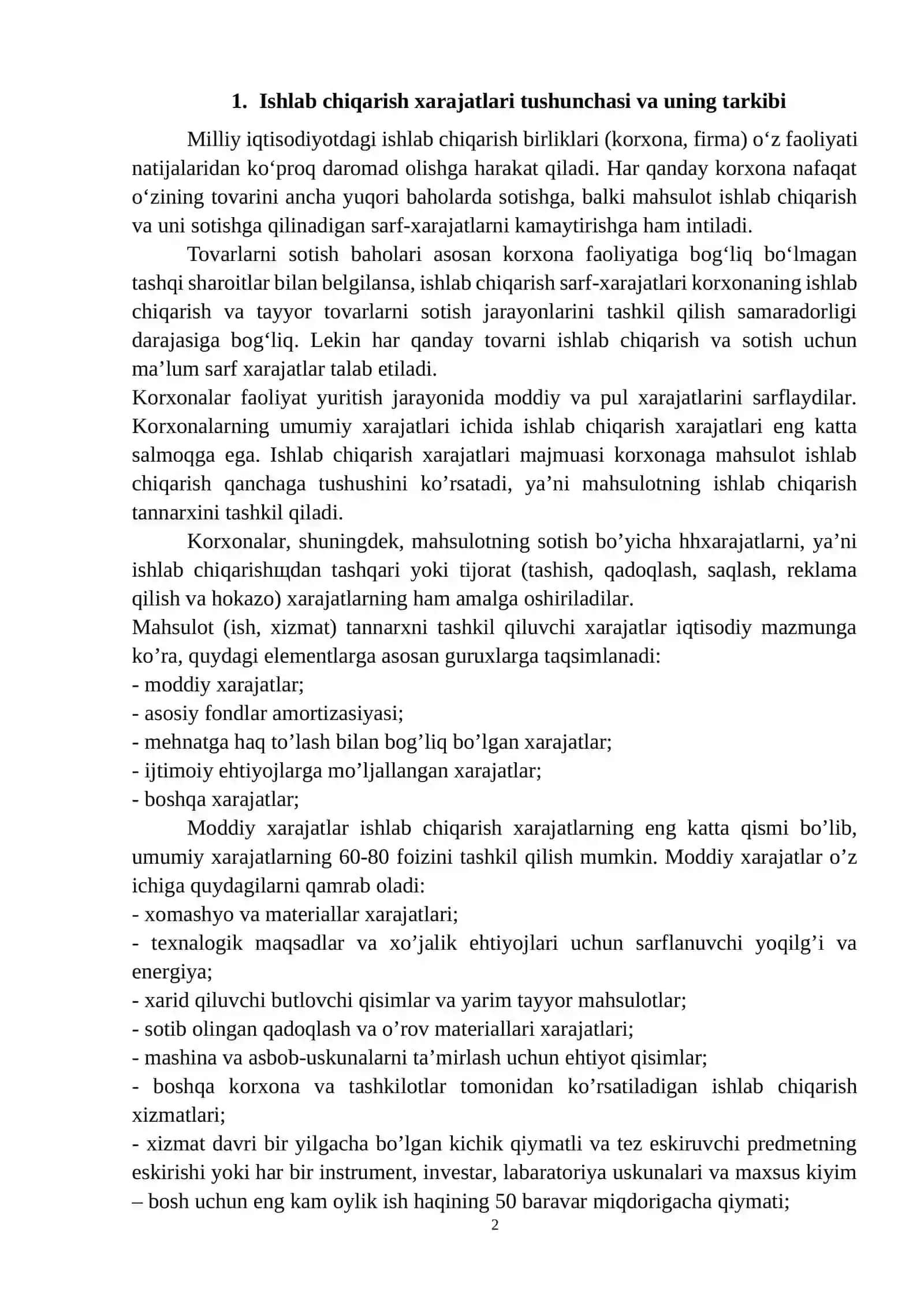 Korxona foydasining taqsimlanishi va ishlatilishi 2