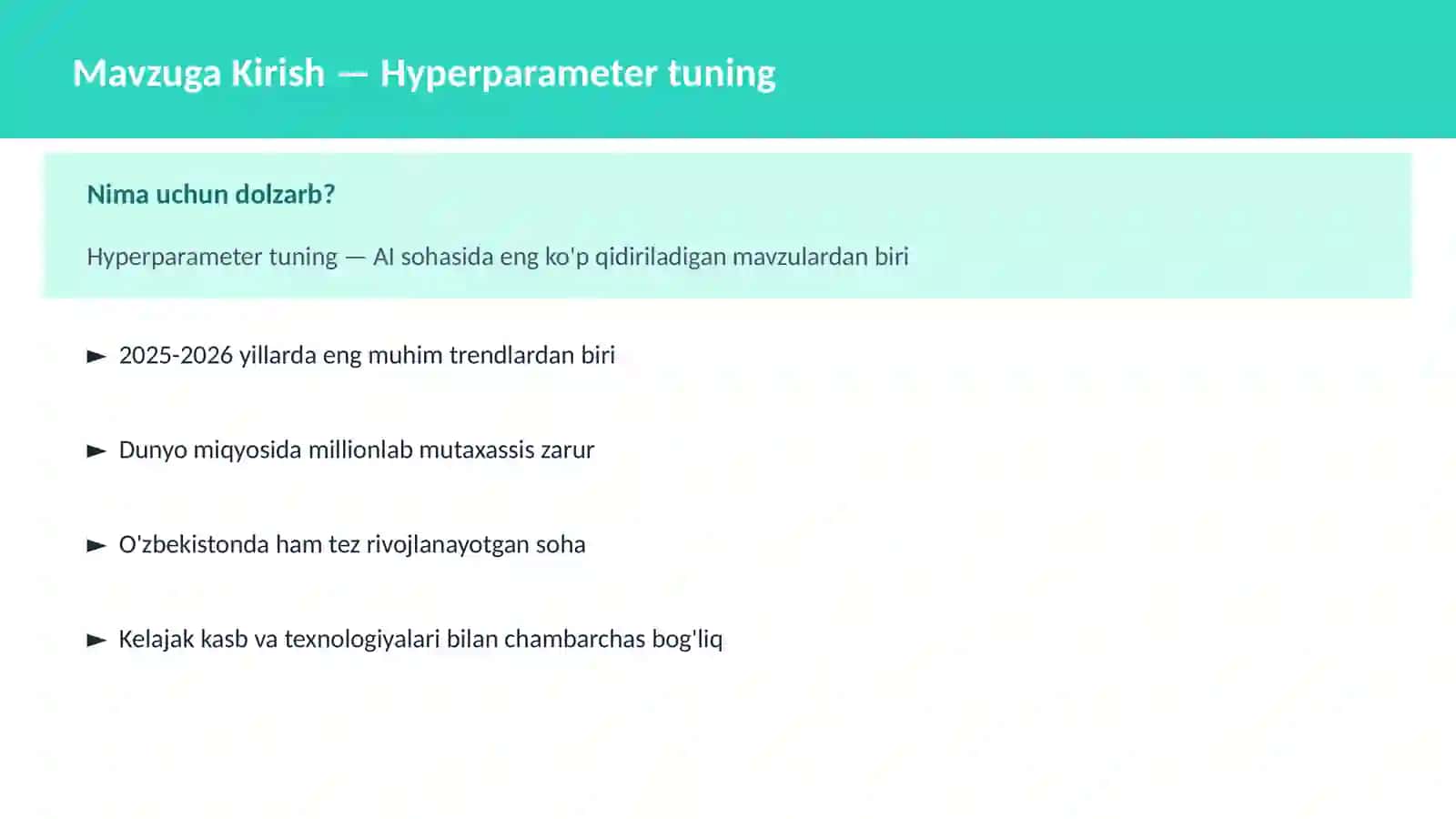 Hyperparameter tuning 2