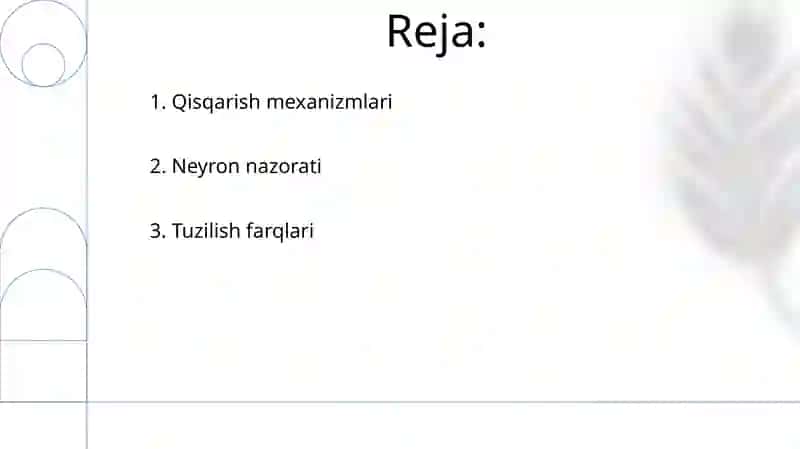Silliq va kondalang targil mushaklar fiziologik fariqlari 2