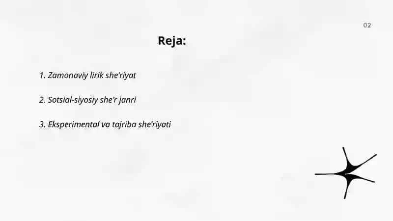 Zamonaviy lirik sheʼriyat 2