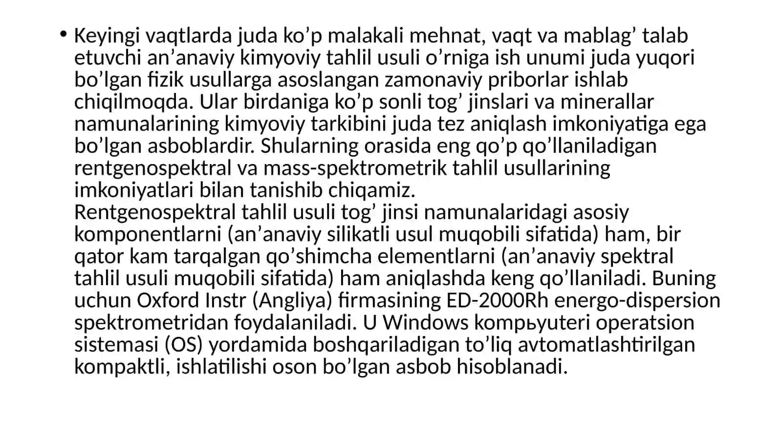 Rentgen-Spektral  Tahlil Usuli 2