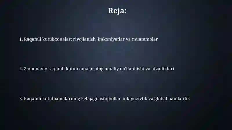 Raqamli kutubxonalarning rivojlanishi 2