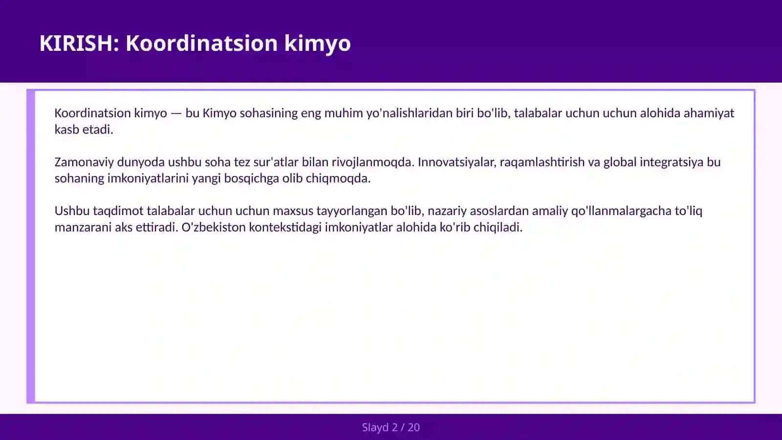 Koordinatsion kimyo 2