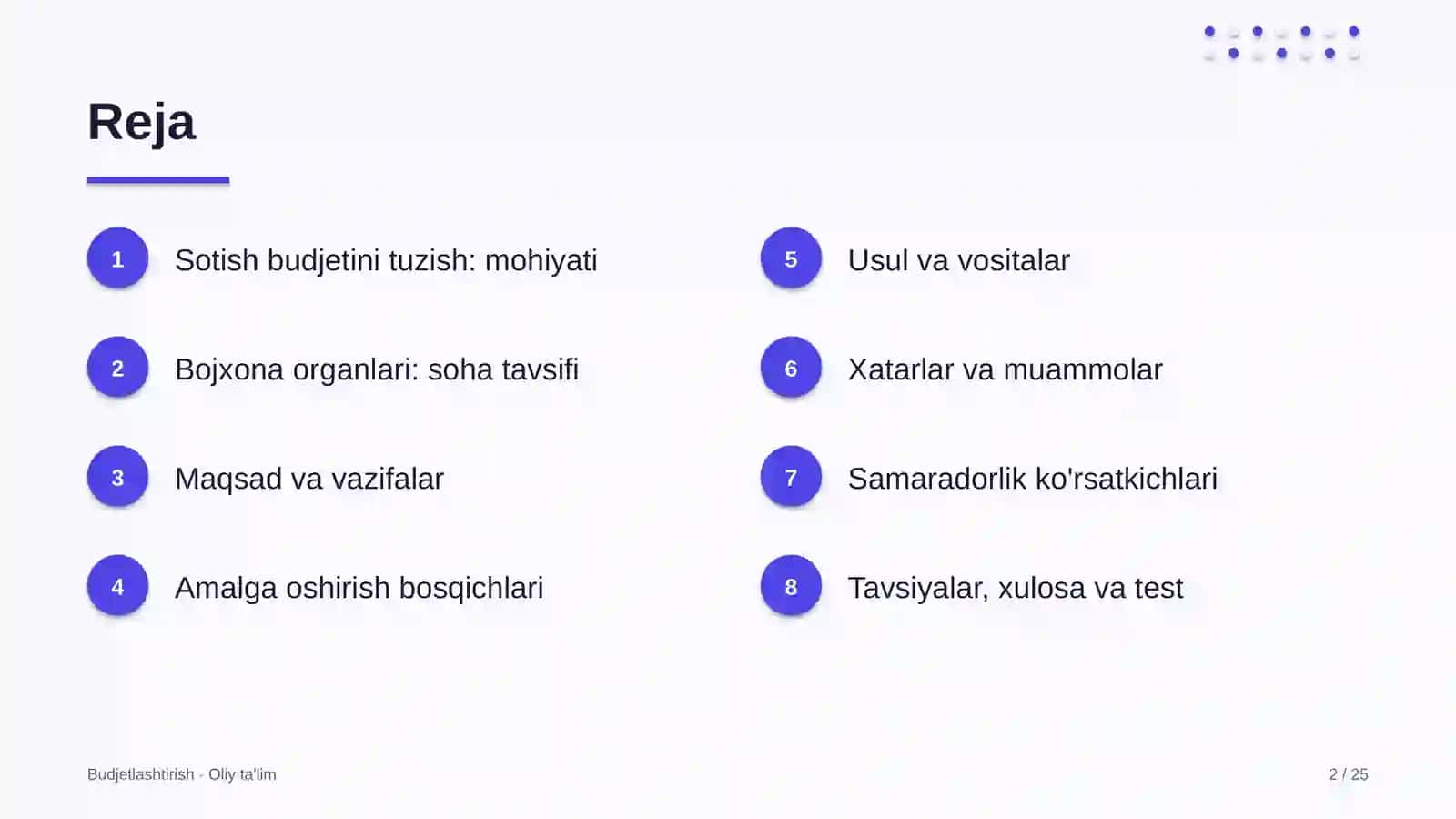 Bojxona organlarida sotish budjetini tuzish 2