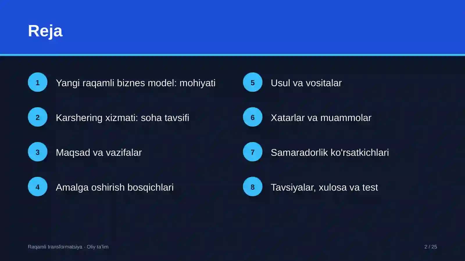 Karshering xizmatida yangi raqamli biznes modelni shakllantirish 2