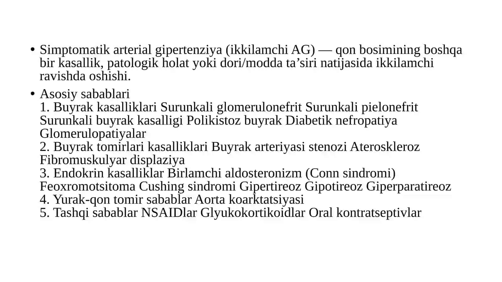 Egamova Malikaning Ichki Kasalliklar fanidantayyorlagan mustaqilishi 2