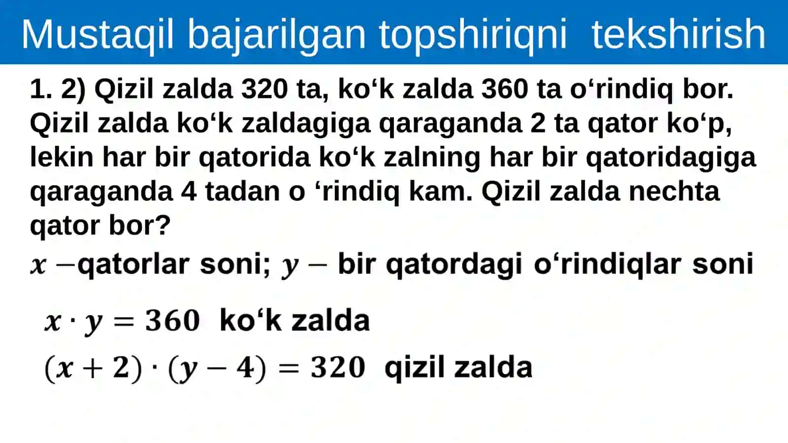 Algebra misollar 2