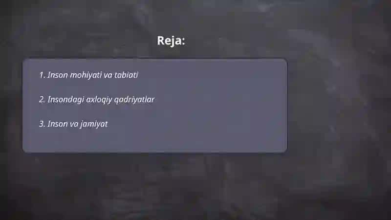 Inson falsafasi 2