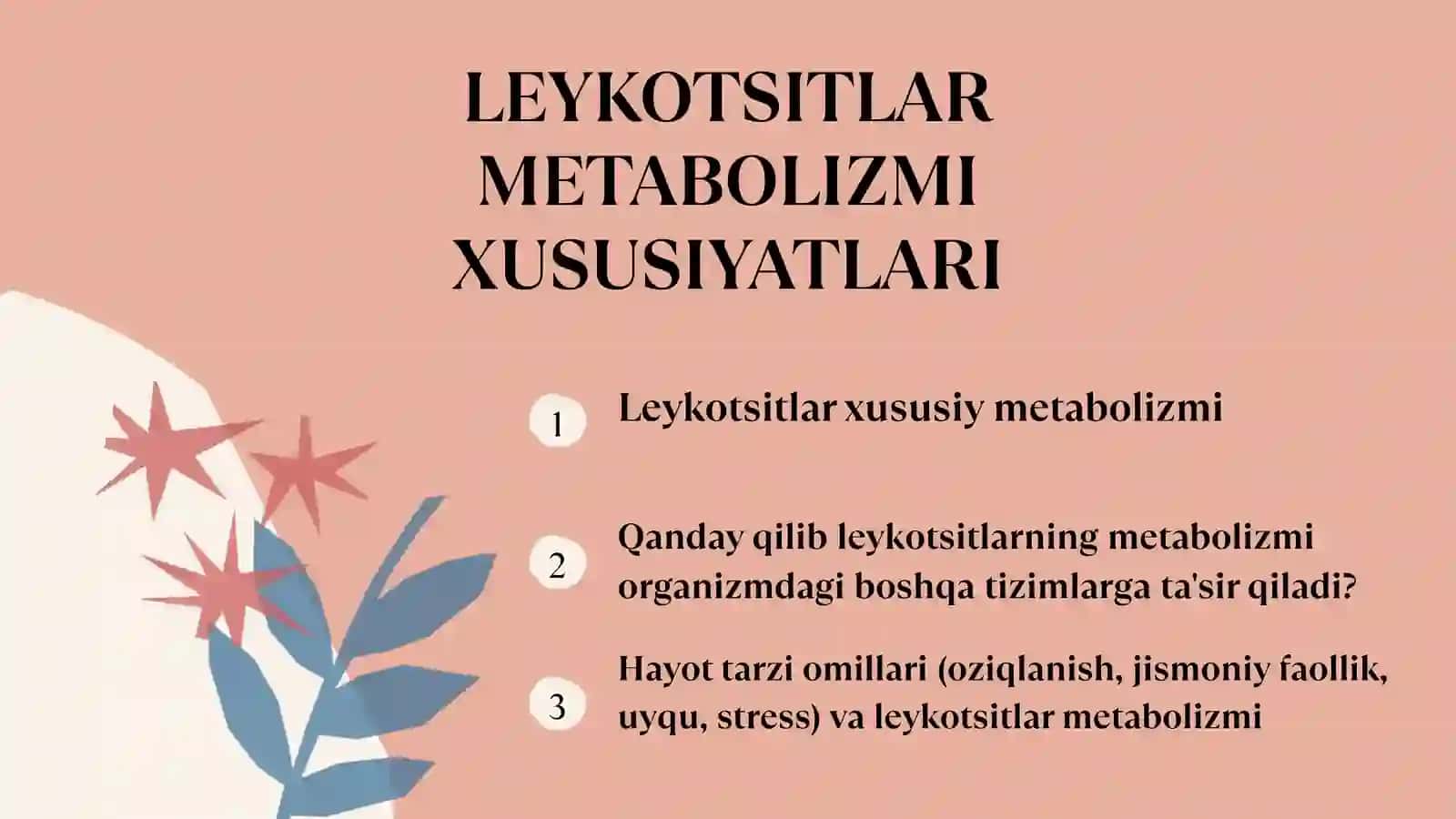 Leykotsitlar Metabolizmi Xususiyatlari 2