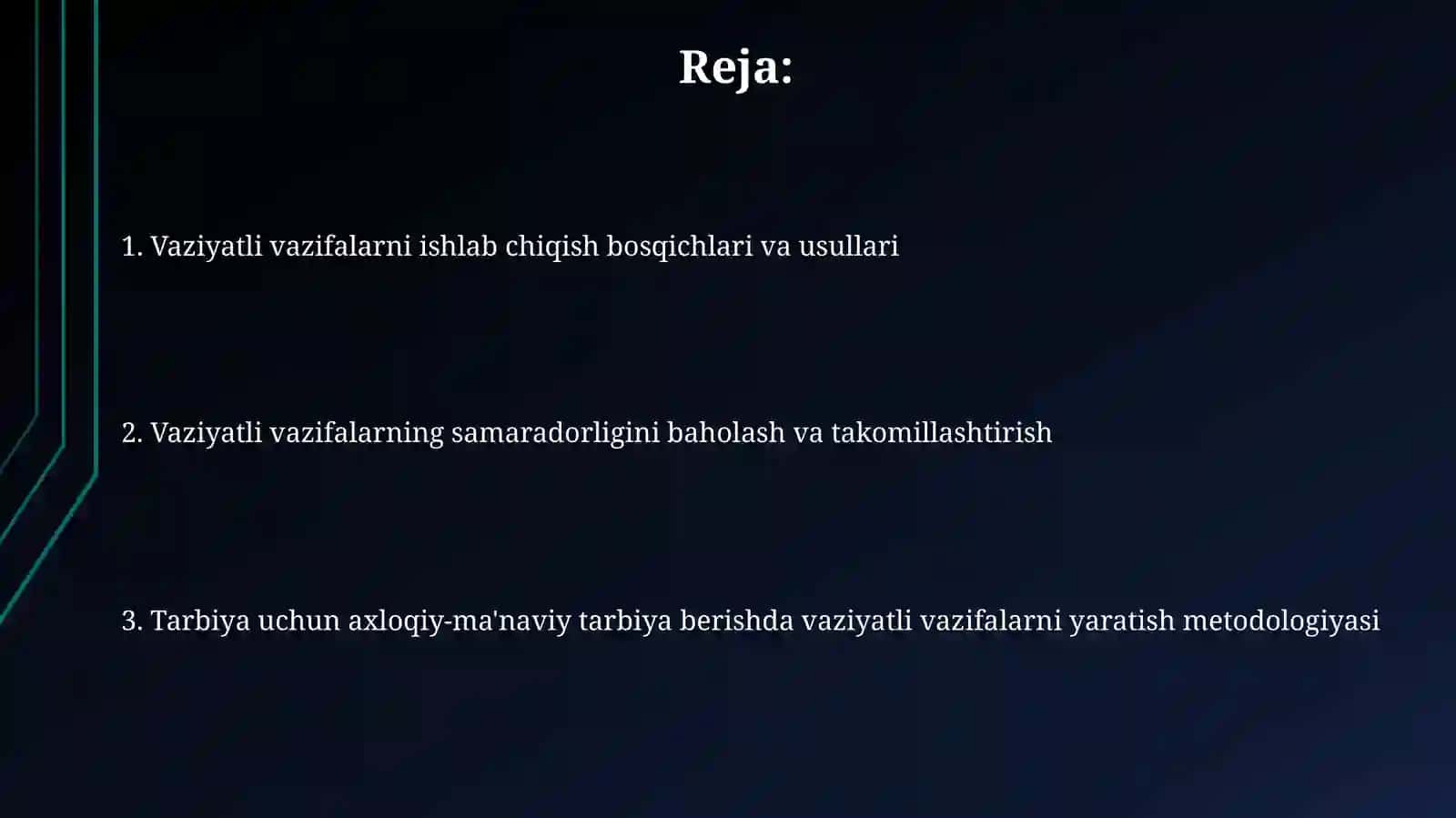 Tarbiya fanini oʻqitishda maʼnaviy axloqiy tarbiya vaziyatli topshiriqlarni yaratish metodikasi 2