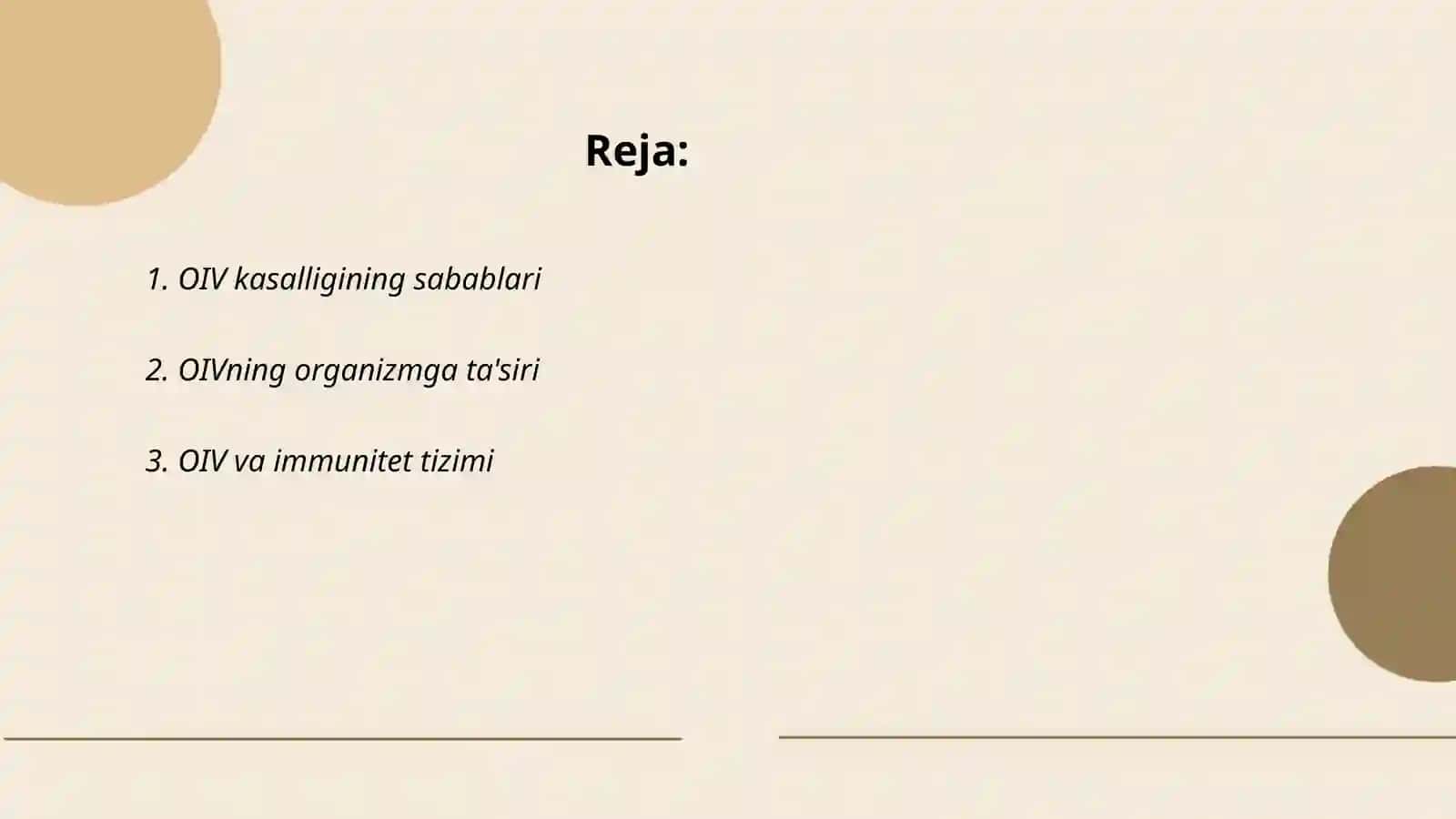 OIV kasalligi haqida 2