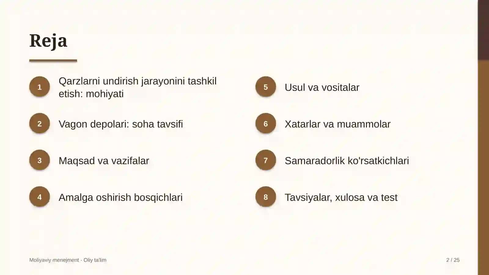 vagon depolarida qarzlarni undirish jarayonini tashkil etish 5575 2