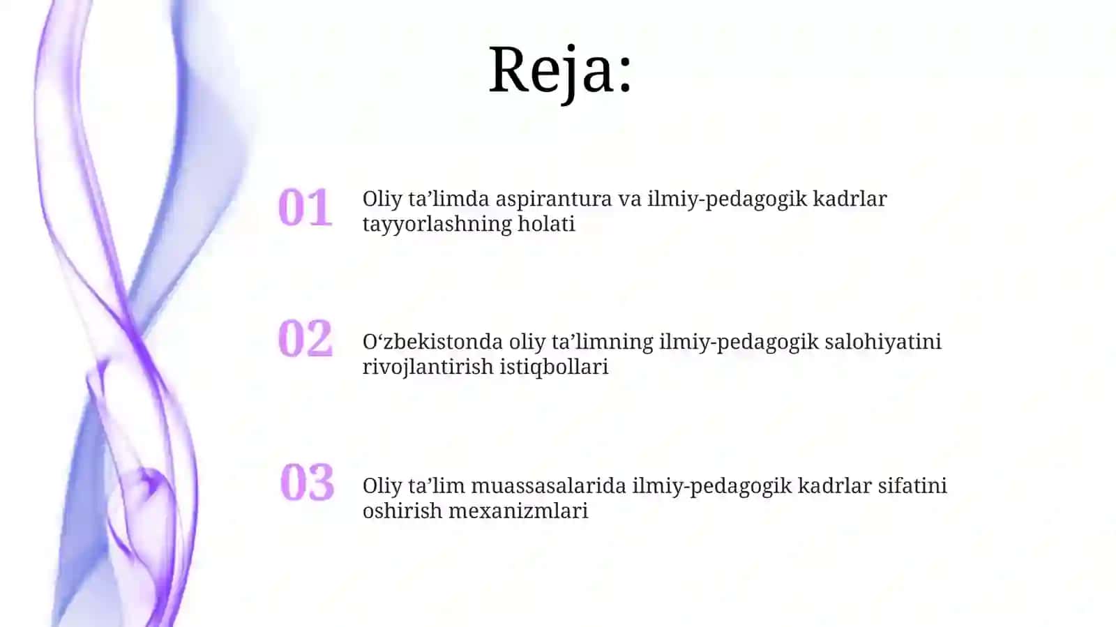 O'zbekiston oliy ta'limidan keyingi ta'lim va ilmiy-pedagogik kadrlar 2