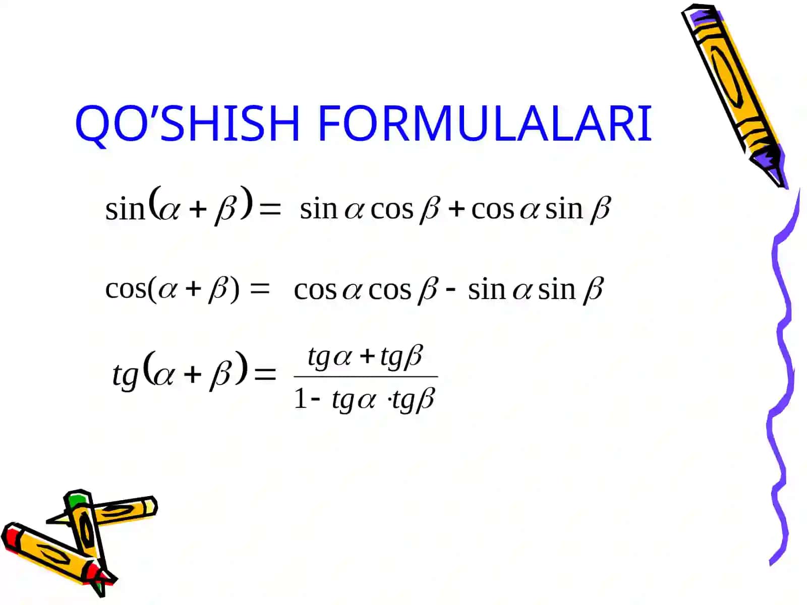 Ikkilangan burchak formulalari 2