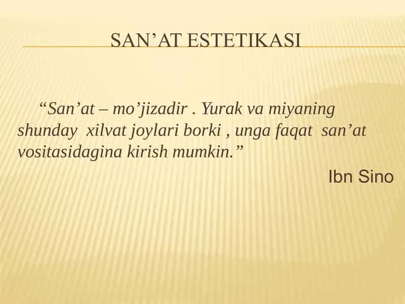 SAN’AT ESTETIKASI 2