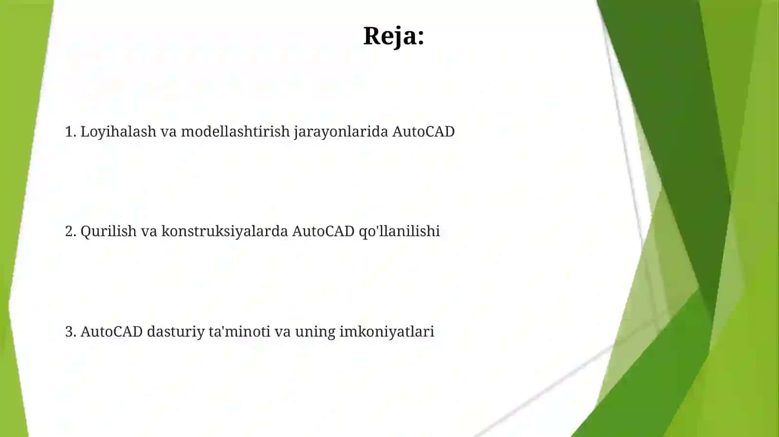 AutoCAD dasturi 2
