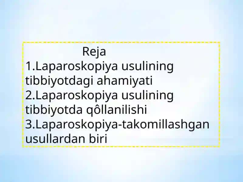 Laparoskopiyaning Tibbiyotda Qo’llanilishi 2
