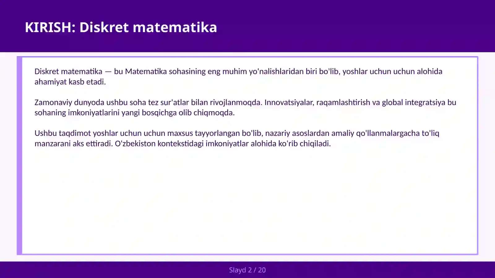 DISKRET MATEMATIKA 2
