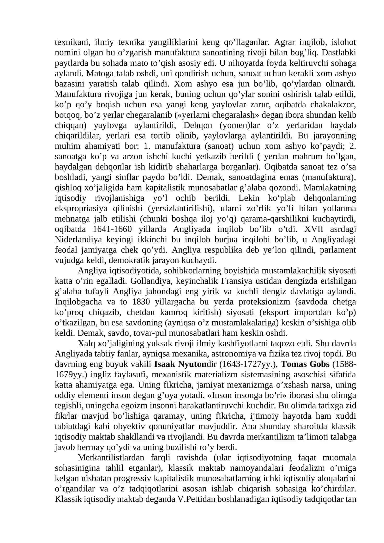 ANGLIYA VA FRANSIYADA KLASSIK IQTISODIY MAKTABNING VUJUDGA KELISHI 2