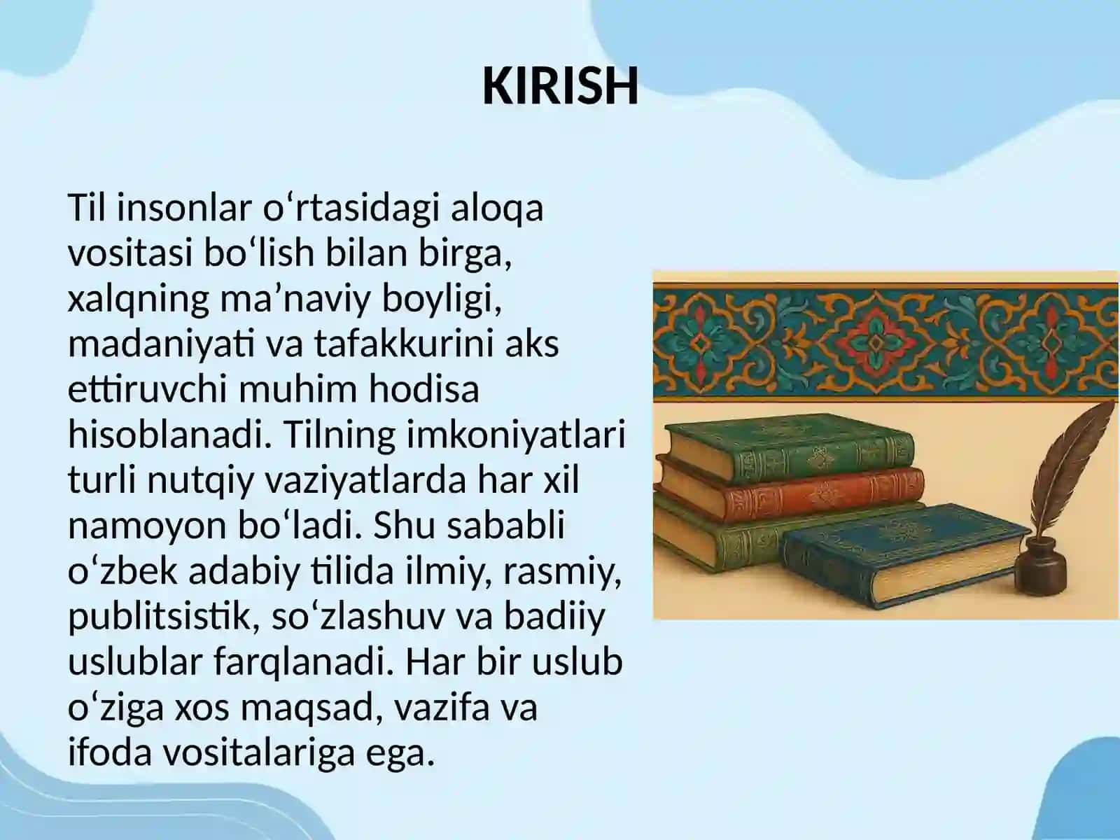 Badiiy uslub va uning xususiyatlari 2