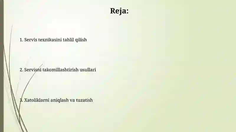 Stol tennis tòpchasini òyinga kiritish texnikasini takomillashtirish 2