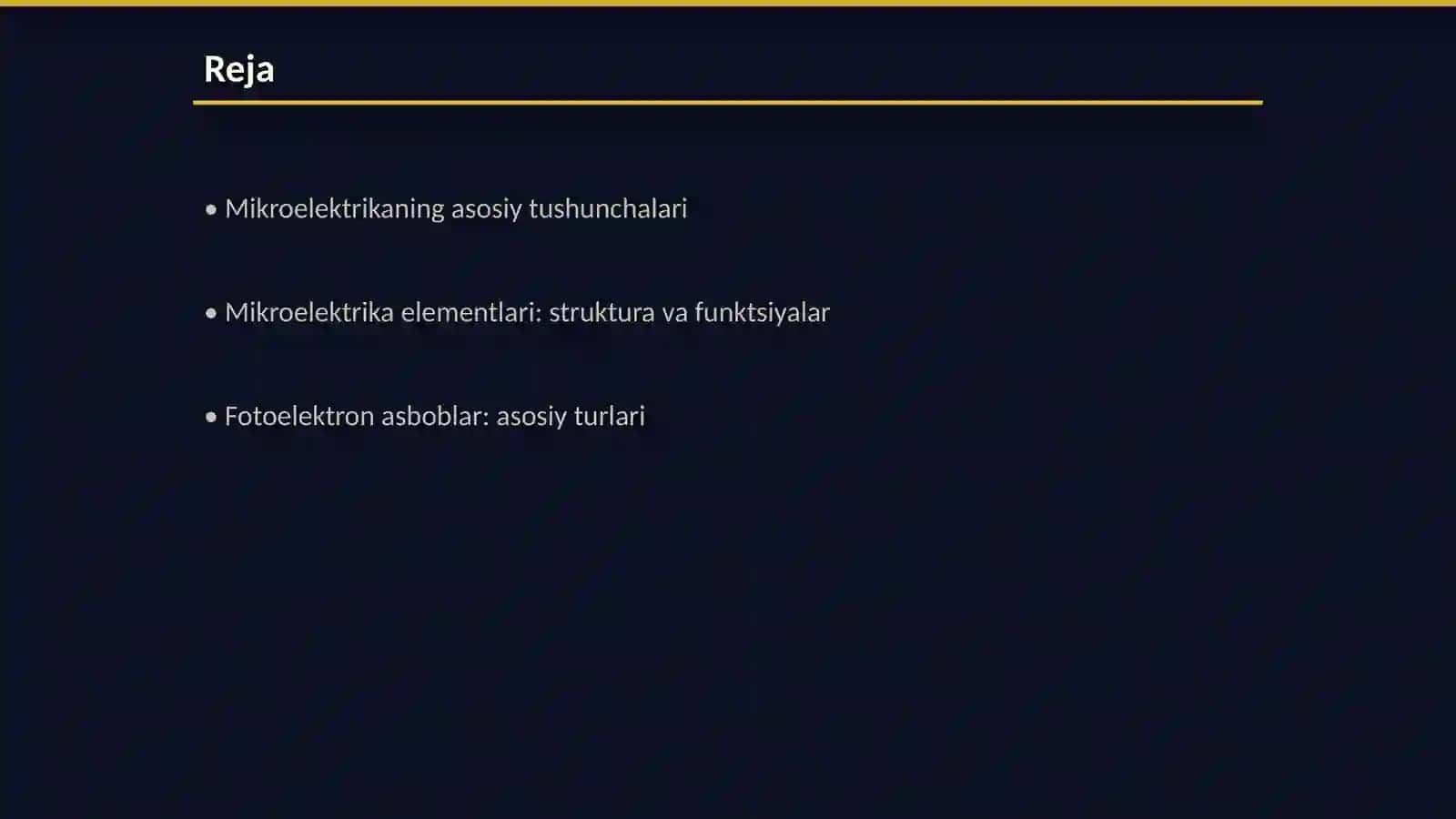 Mikroelektronika elementlari. Fotoelektron asboblar 2