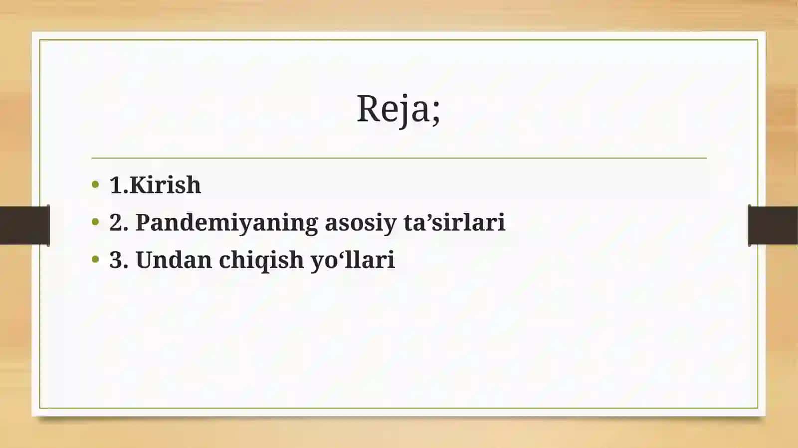 COVID-19 pandemiyasining jahon iqtisodiyotiga ta’siri va undan chiqish yo‘llari 2