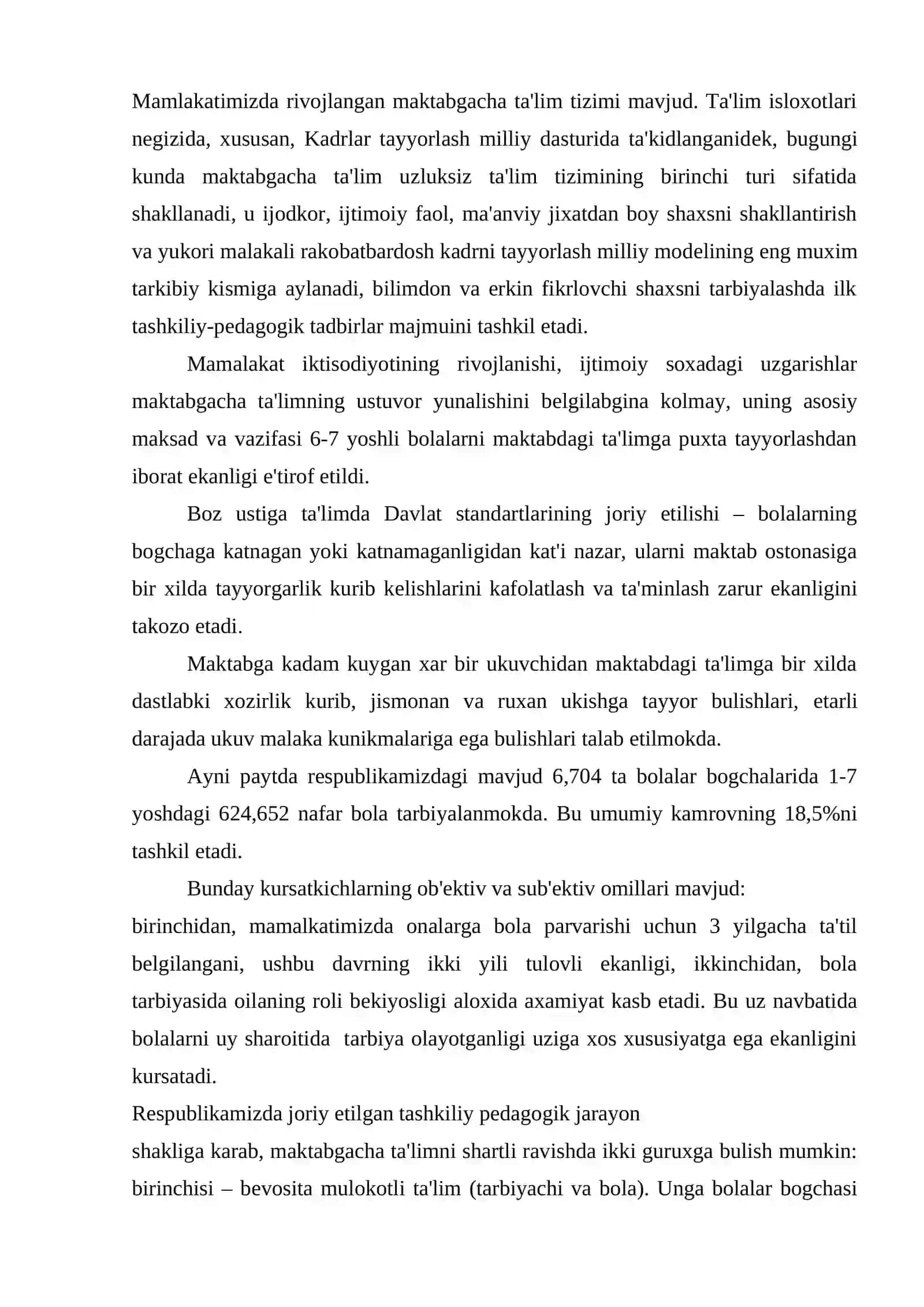 Maktabgacha yoshdagi bolalarni maktab ta'limiga tayyorlash nazariyasi 2