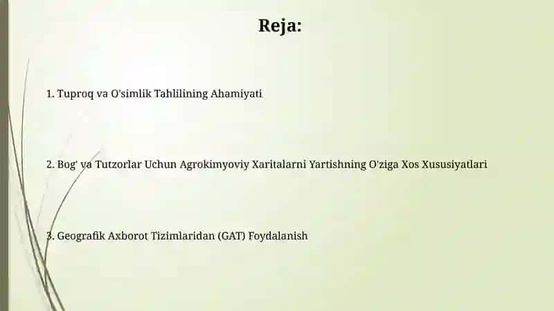 Tuproq va O'simlik Tahlilining Ahamiyati 2