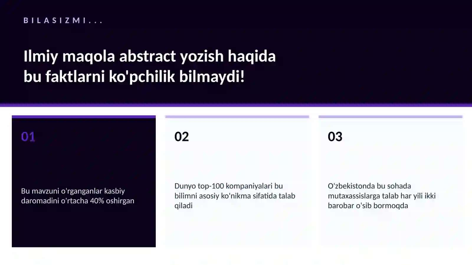 Ilmiy maqola abstract yozish 2