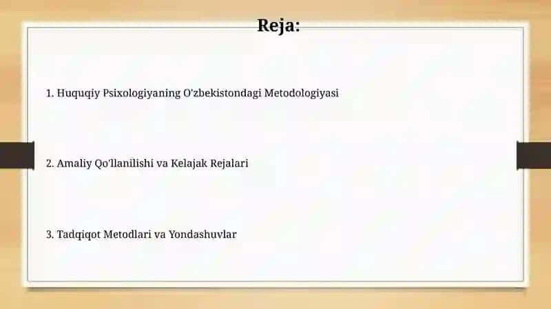 Ozbekiston yuridik psixologiyaning metodologiyasi 2