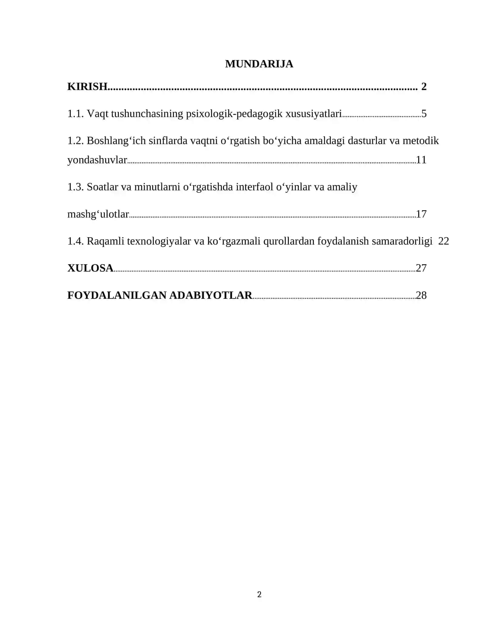 "BOSHLANGʻICH SINF OʻQUVCHILARINI SOATLAR VA MINUTLAR BILAN TANISHTIRISH USULLARI" 2