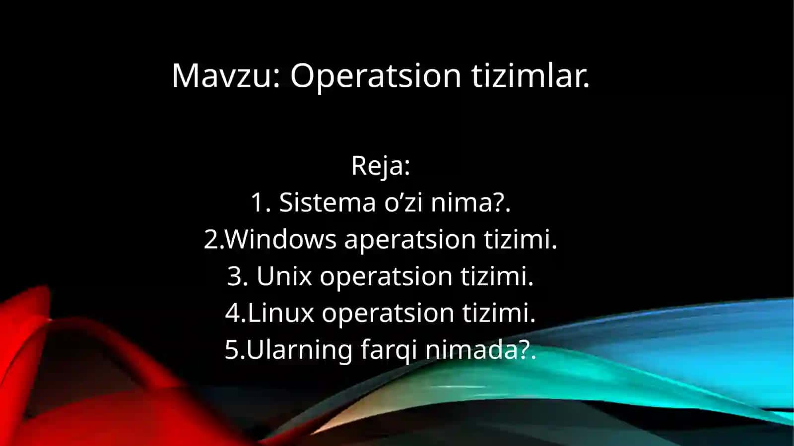 Operatsiontizimlar 2