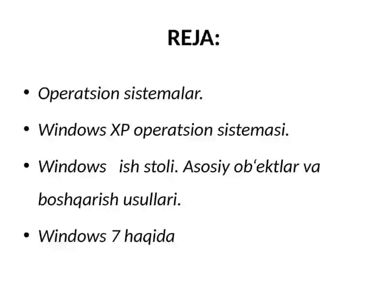 Windows XP operatsion sistemasi 2