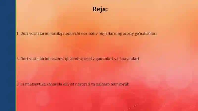Dori vositalarini nazorat qilishda foydalaniladigan me’yoriy hujjatlar 2