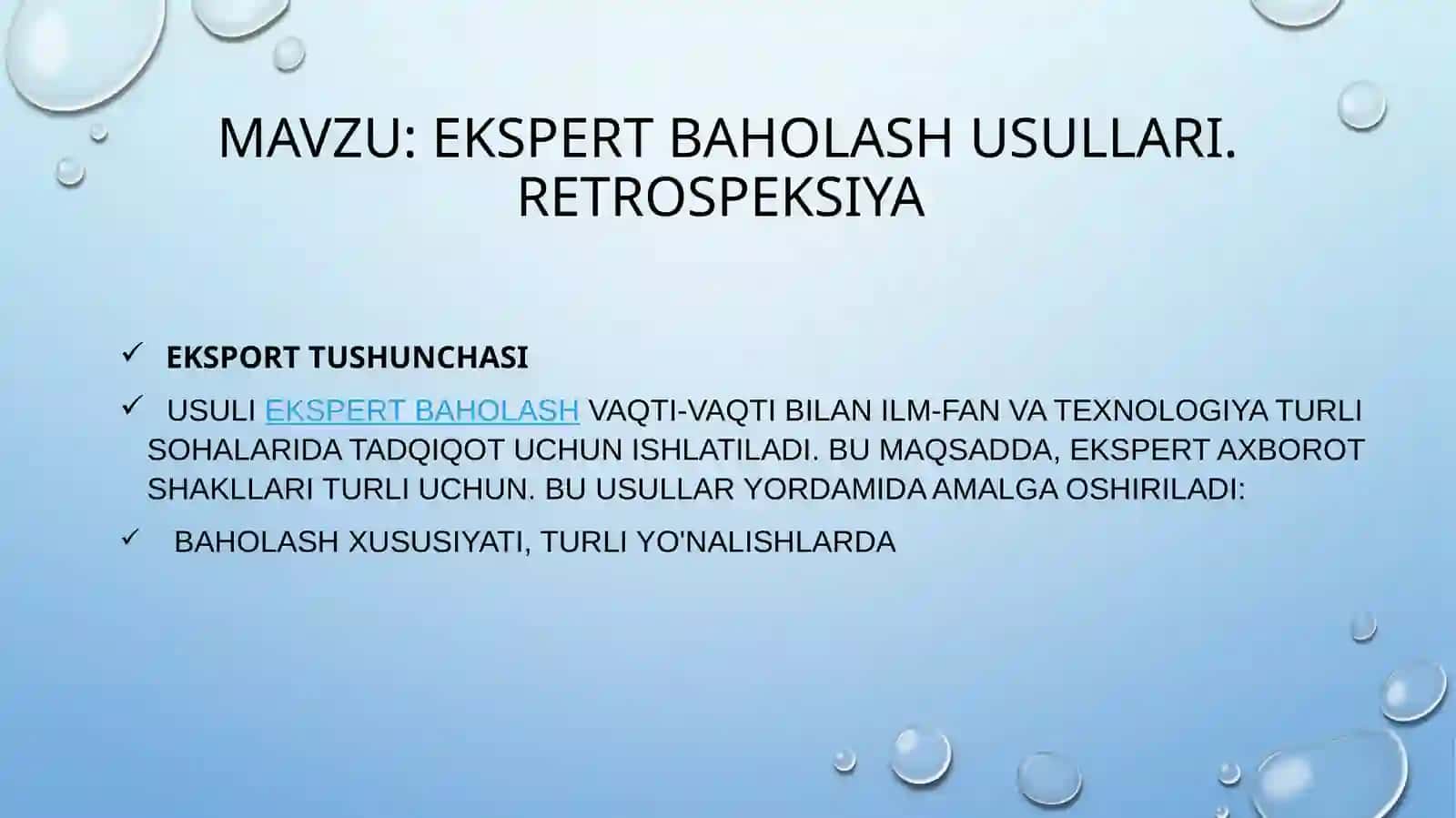 Tadiqot usullari va konsepsiyalaridan 2