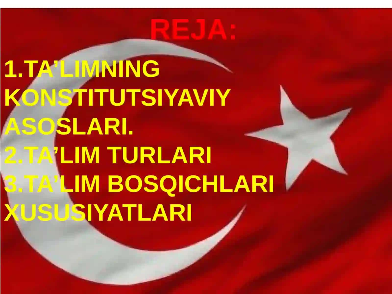 TURKIYA TA’LIM TIZIMINING O‘ZIGA XOS XUSUSIYATLARI 2