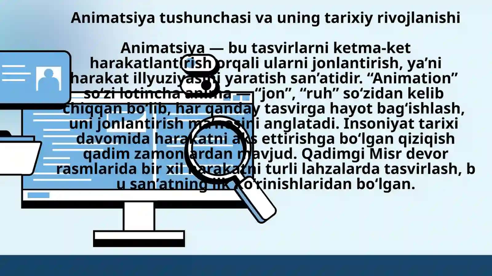 Animatsiya yaratish asoslari 2
