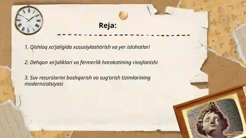 Qishloq xoʻjaligi va sanoat sohasidagi oʻzgarishlar 2